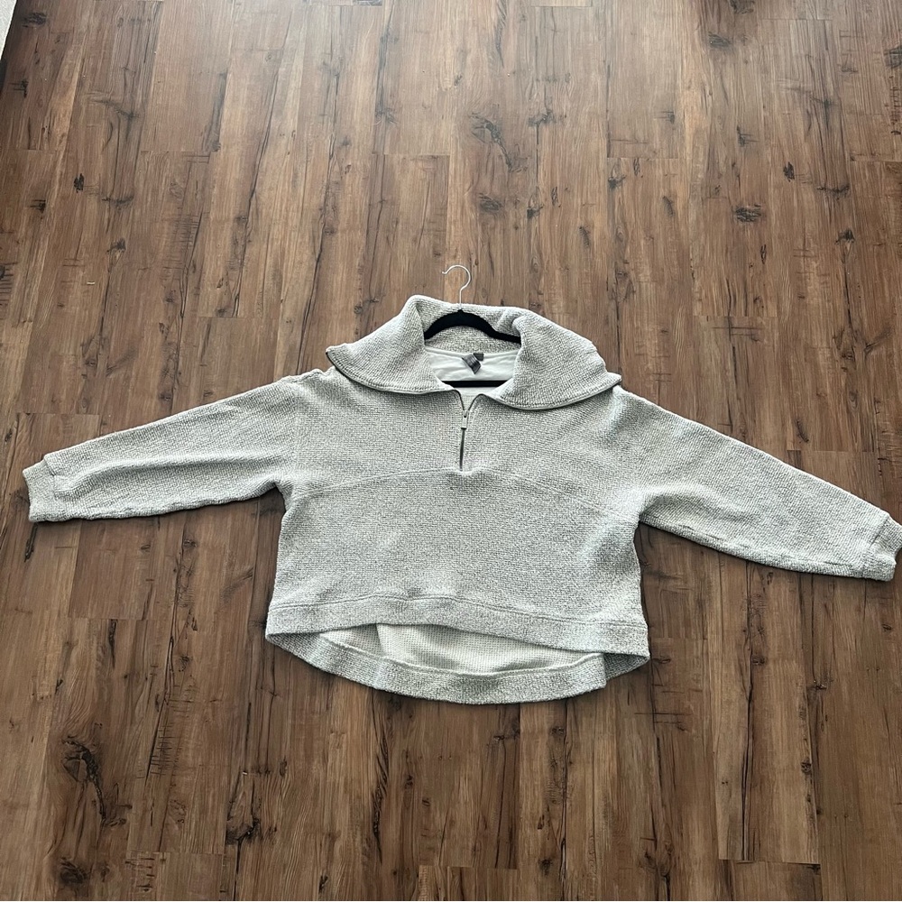 Sweaty Betty Gray Quarter-Zip Sweatshirt Size XL